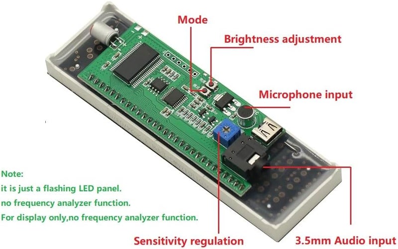 GODIYMODULES LED Sound-Controlled Music Spectrum Display Pickup Ambient Light Atmospheric Rhythm Light Module - Image 2